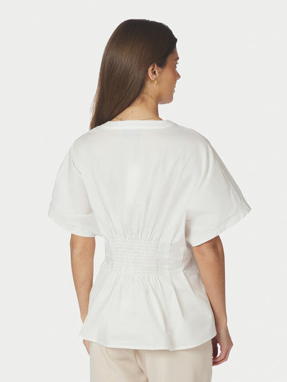 Adamma Poplin Blouse - White