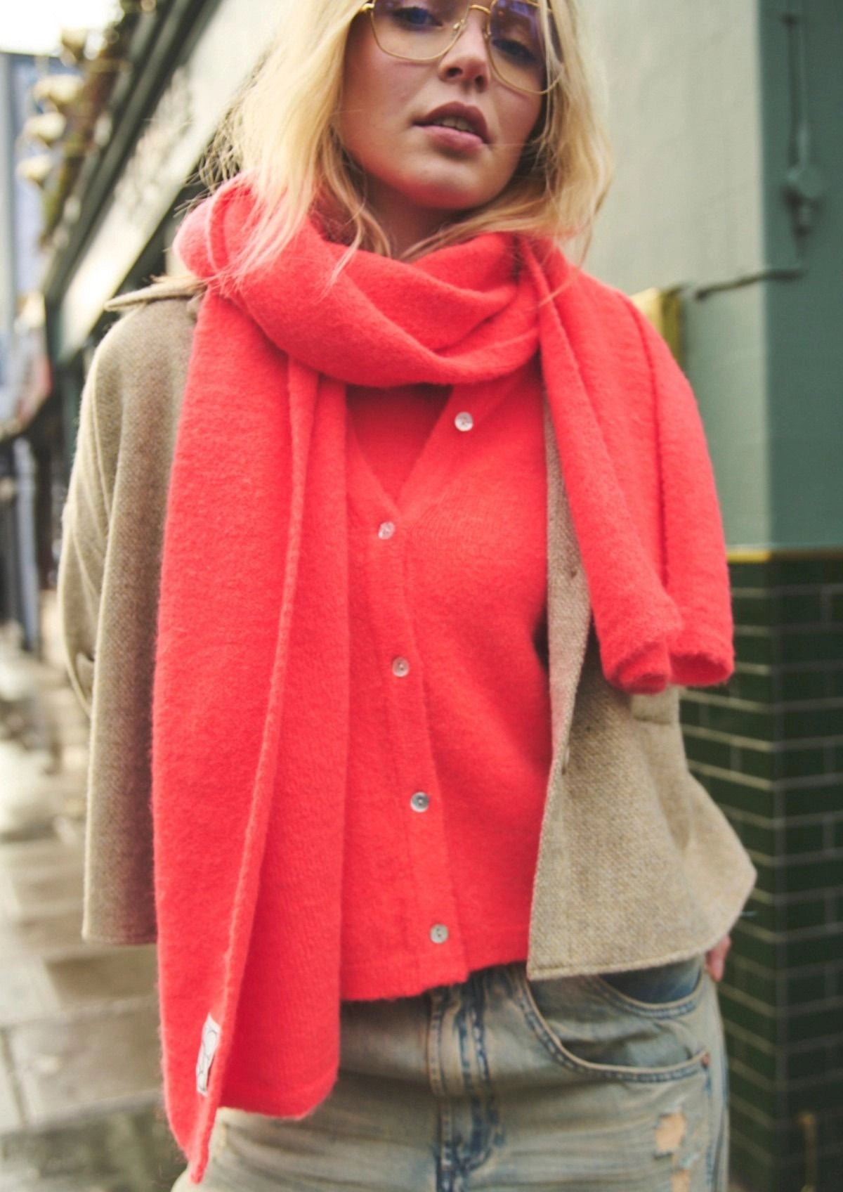 Bodi cardigan - Red Flame