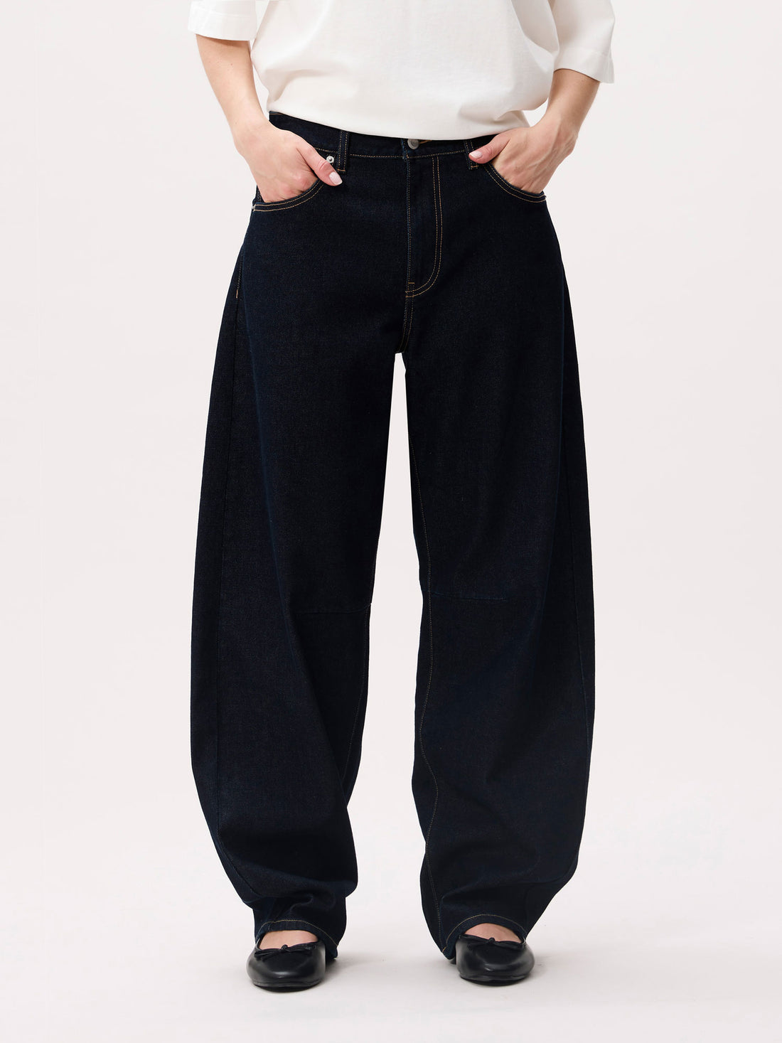 Bold Barrel Fit Jeans - Dunkelblau