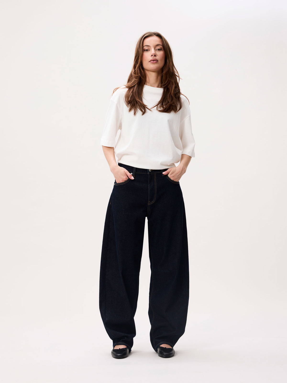 Bold Barrel Fit Jeans - Dunkelblau