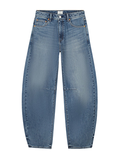 Bold Barrel Fit Jeans - Medium Blue