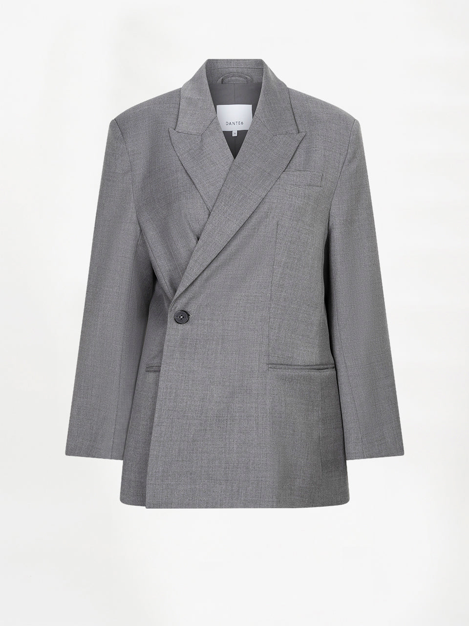 Bolton Wrap Blazer - Granite Grey Melange