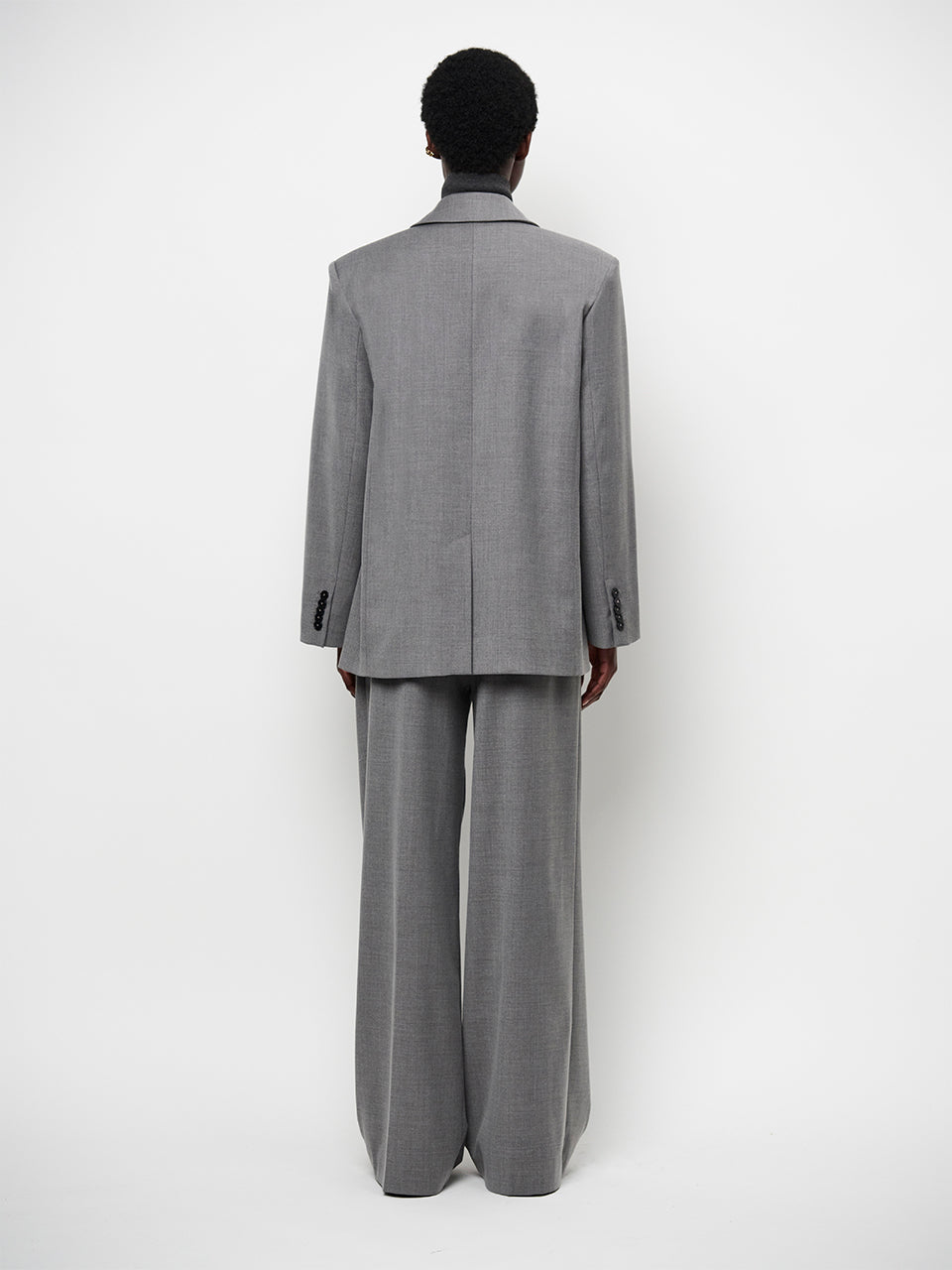 Bolton Wrap Blazer - Granite Grey Melange