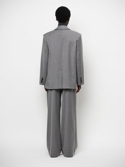Bolton Wrap Blazer - Granite Grey Melange