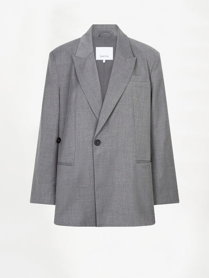 Bolton Wrap Blazer - Granite Grey Melange