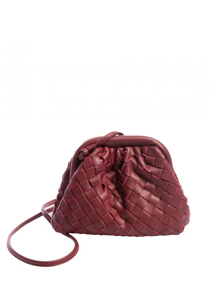 Dumpling Braided Bag - Burgundy
