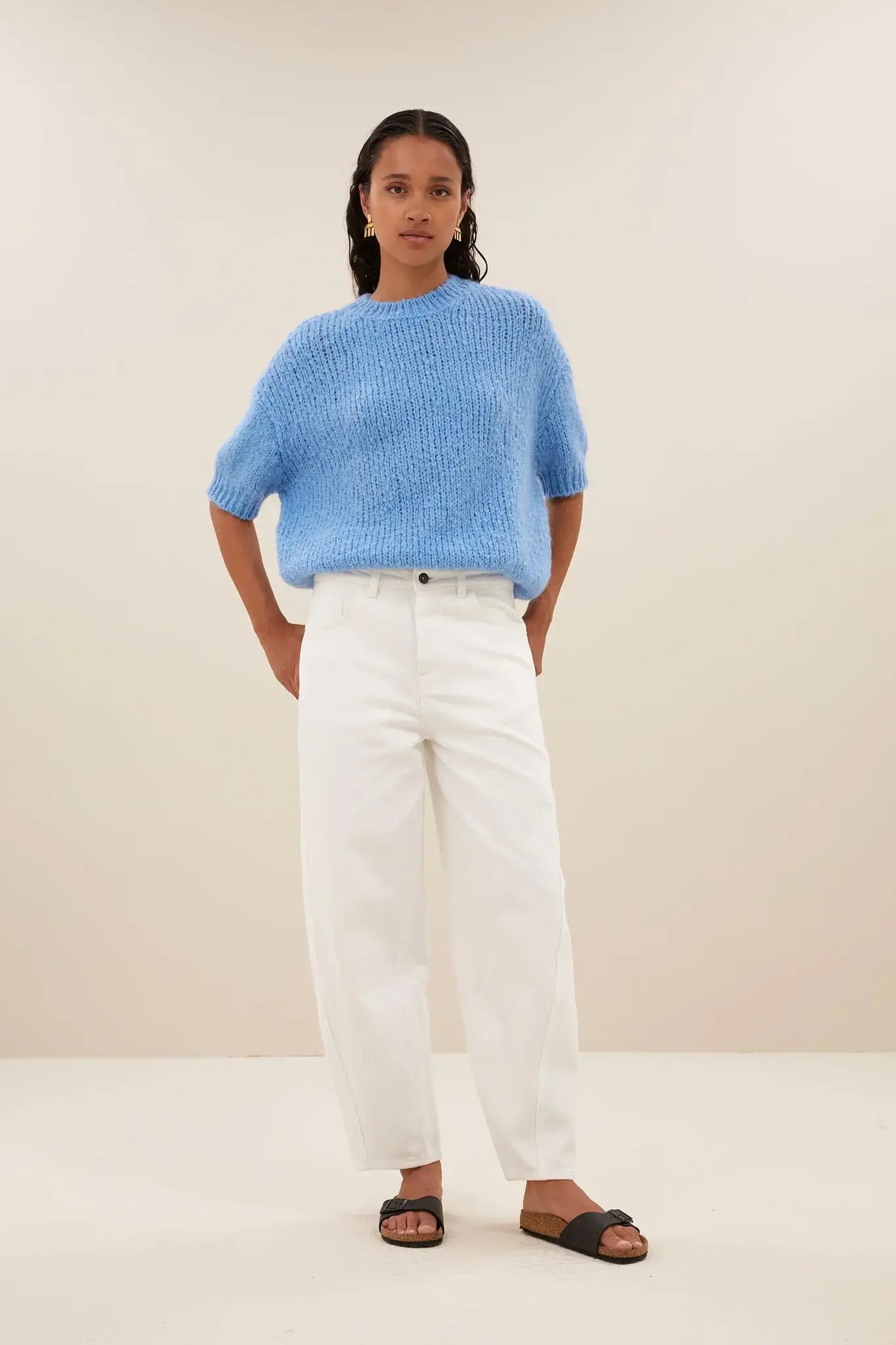 begum white pants - white