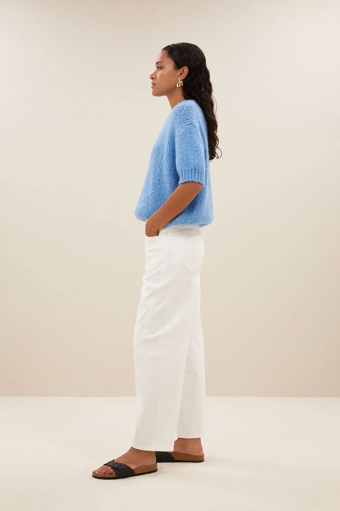 begum white pants - white