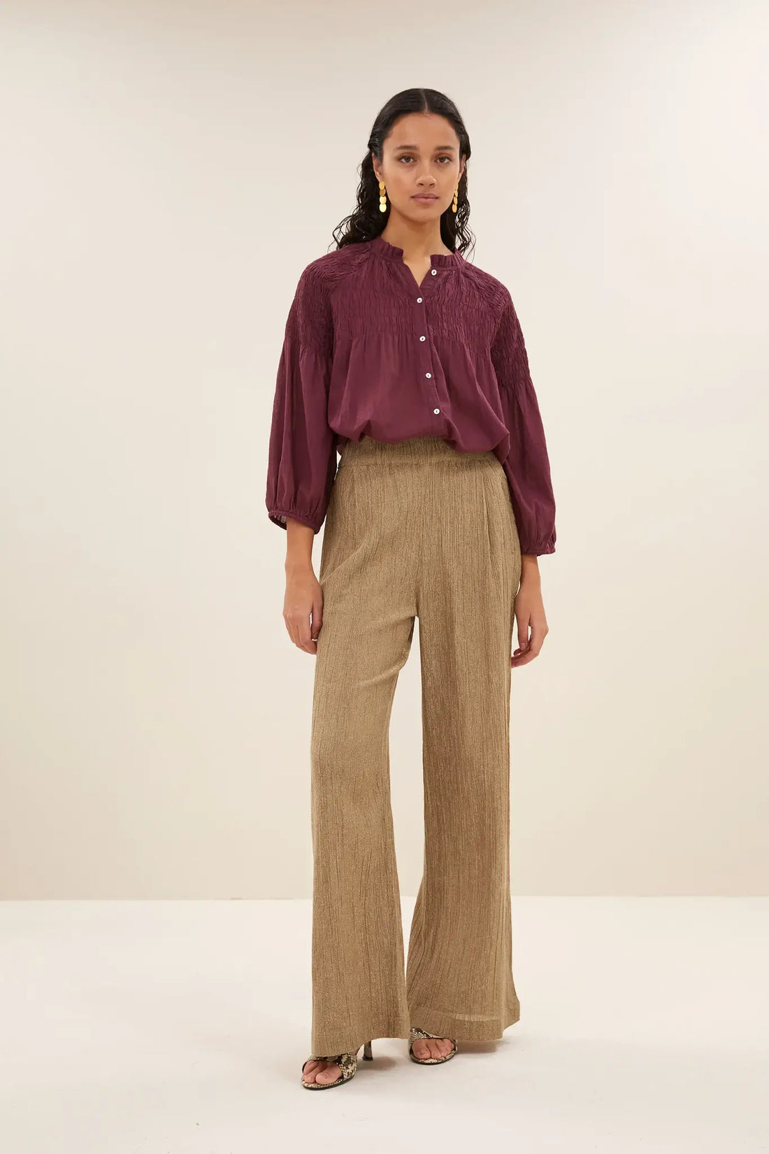 Benji lurex pants - Gold