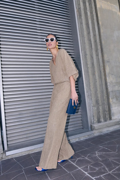 Benji lurex pants - Gold