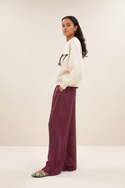 Bibi Patchwork sweater - Oyster mel.