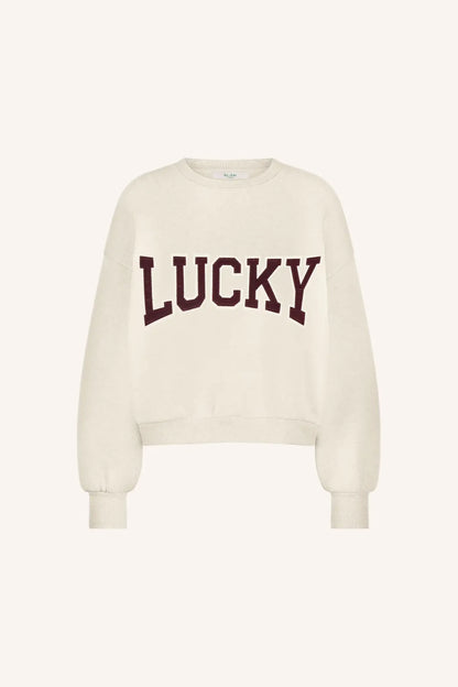 Bibi Patchwork sweater - Oyster mel.
