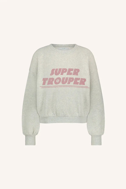bibi trouper sweater - light grey melee
