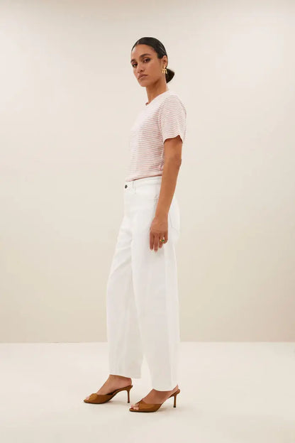 Holy Small Flame Stripe Top - Rose Flame Stripe