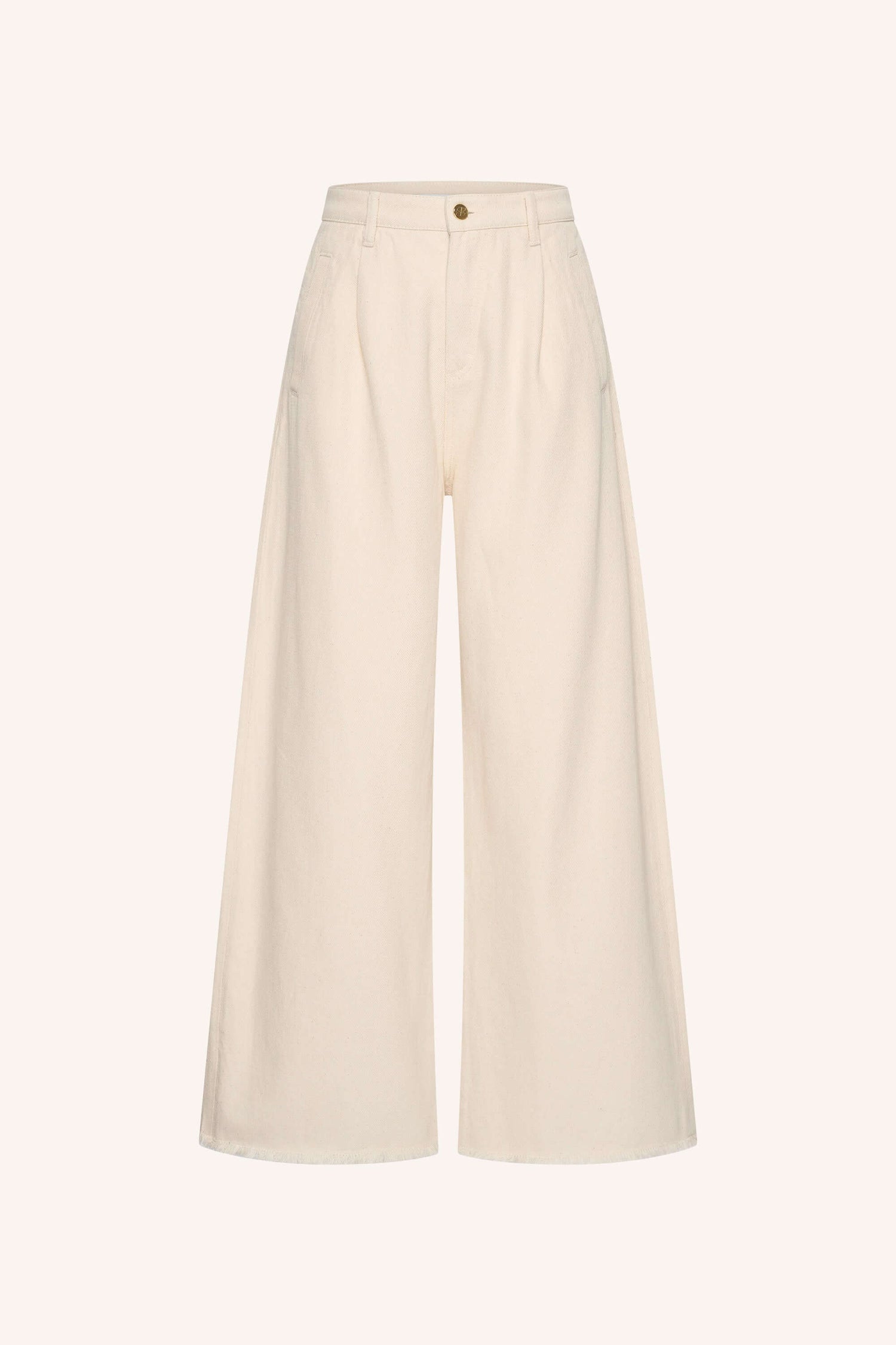 Lux Grain Jeans - Raw White