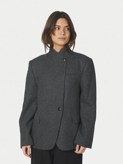 Nerine Structure Twill Blazer - Antracit