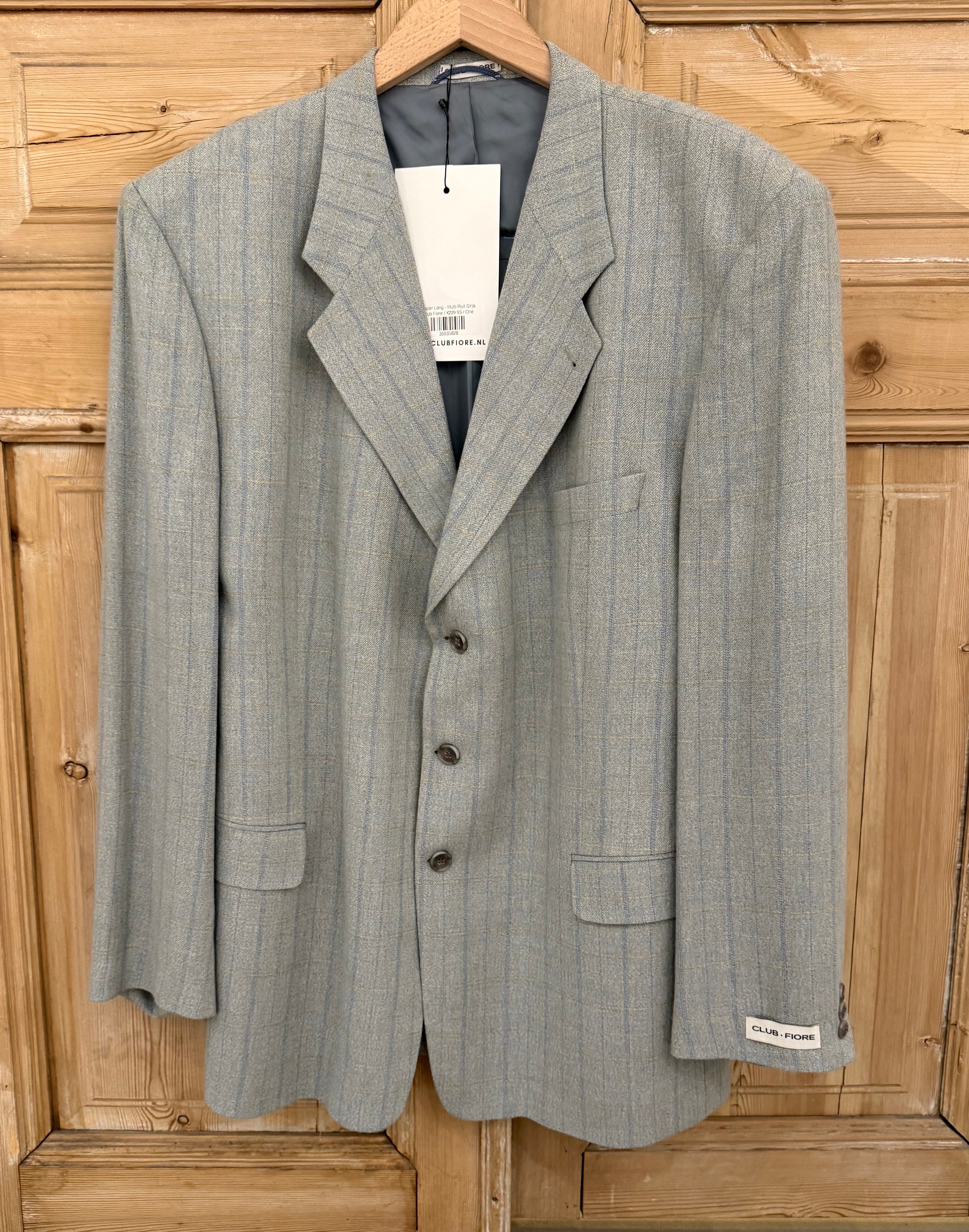 Blazer Long - Multi Ruit Grijs