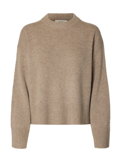 SLWcille Cashmere Blend LS Knit – Irish Cream