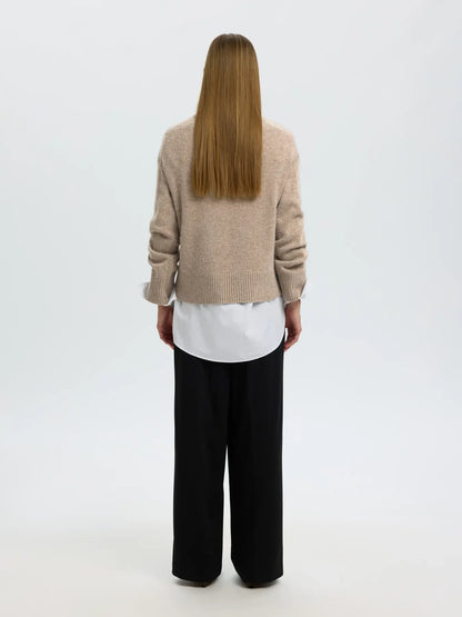 SLWcille Cashmere Blend LS Knit – Irish Cream