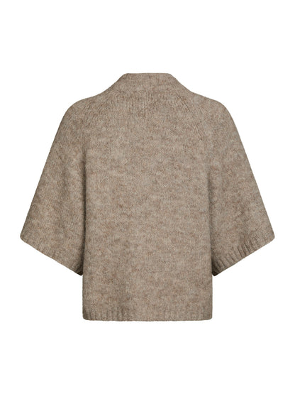 Benuta Fluffy Knit Cardigan - Beige Melange