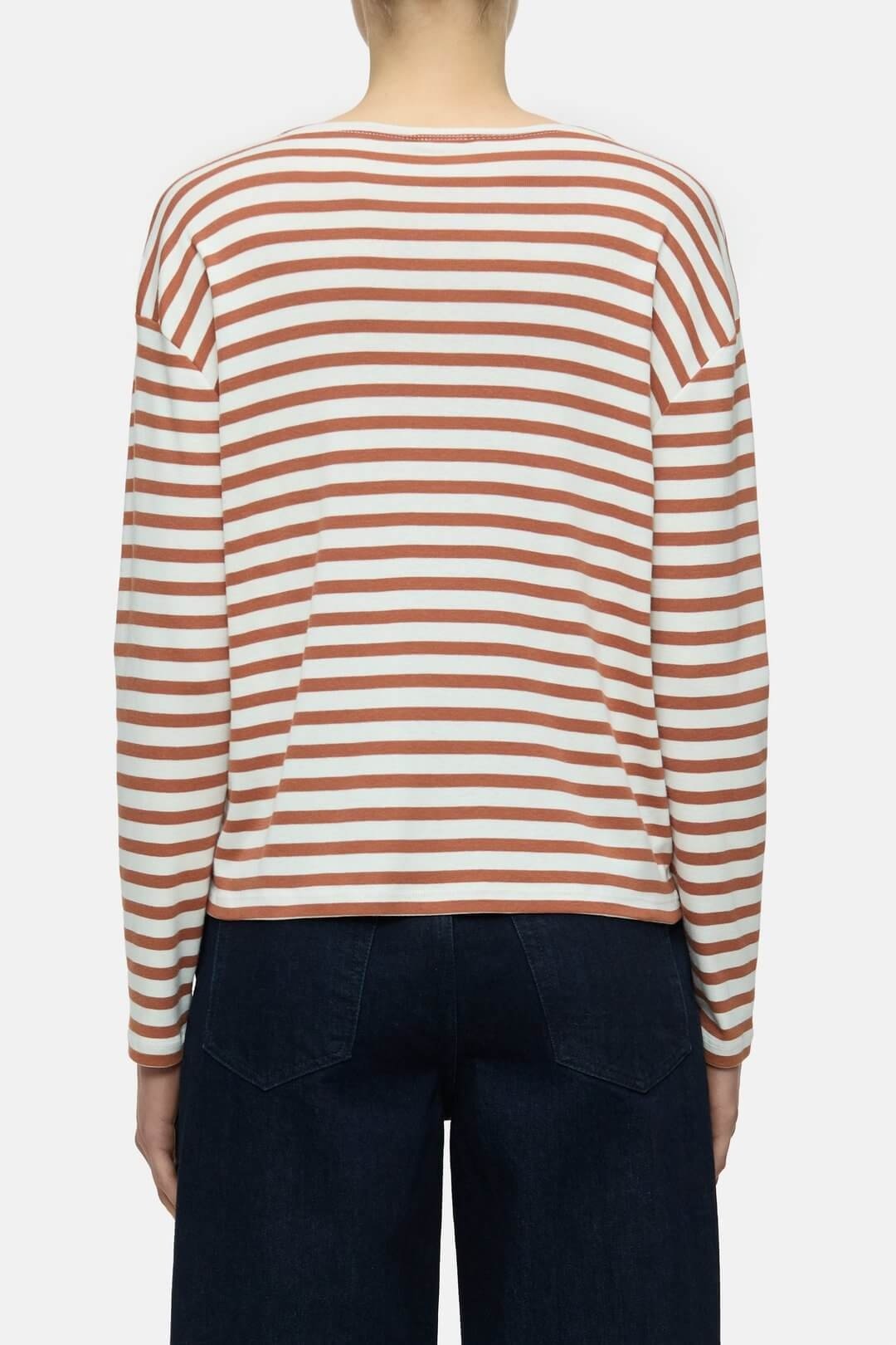 longsleeve striped - ferro brown