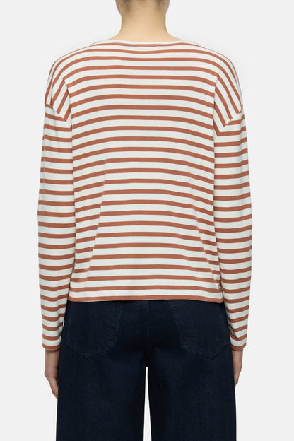 longsleeve striped - ferro brown