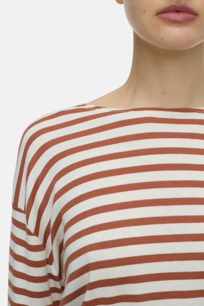 longsleeve striped - ferro brown