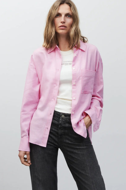 Oversized Shirt - Flamingo Pink