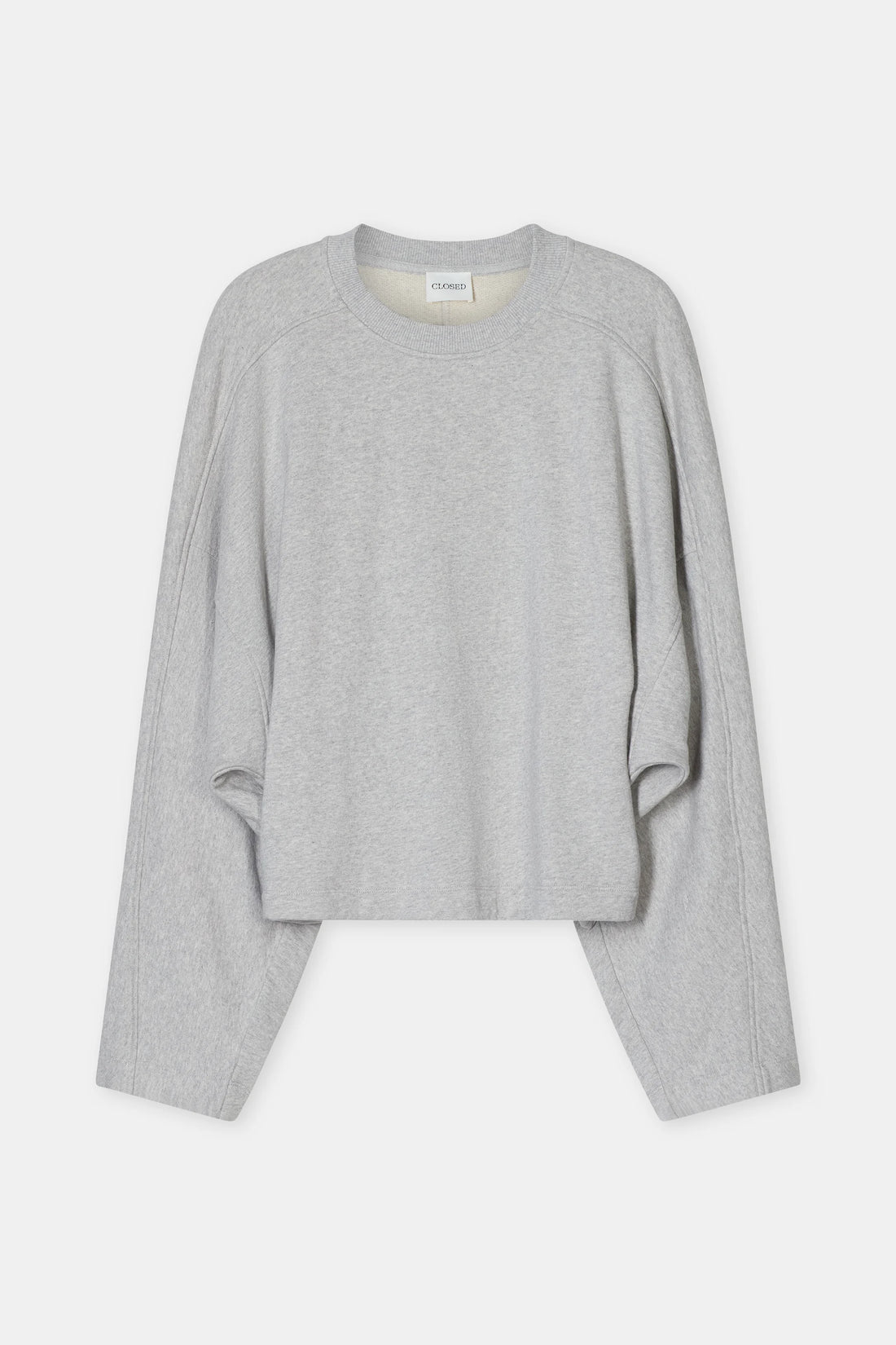 Gathered Sweatshirt - Light Grey Melange