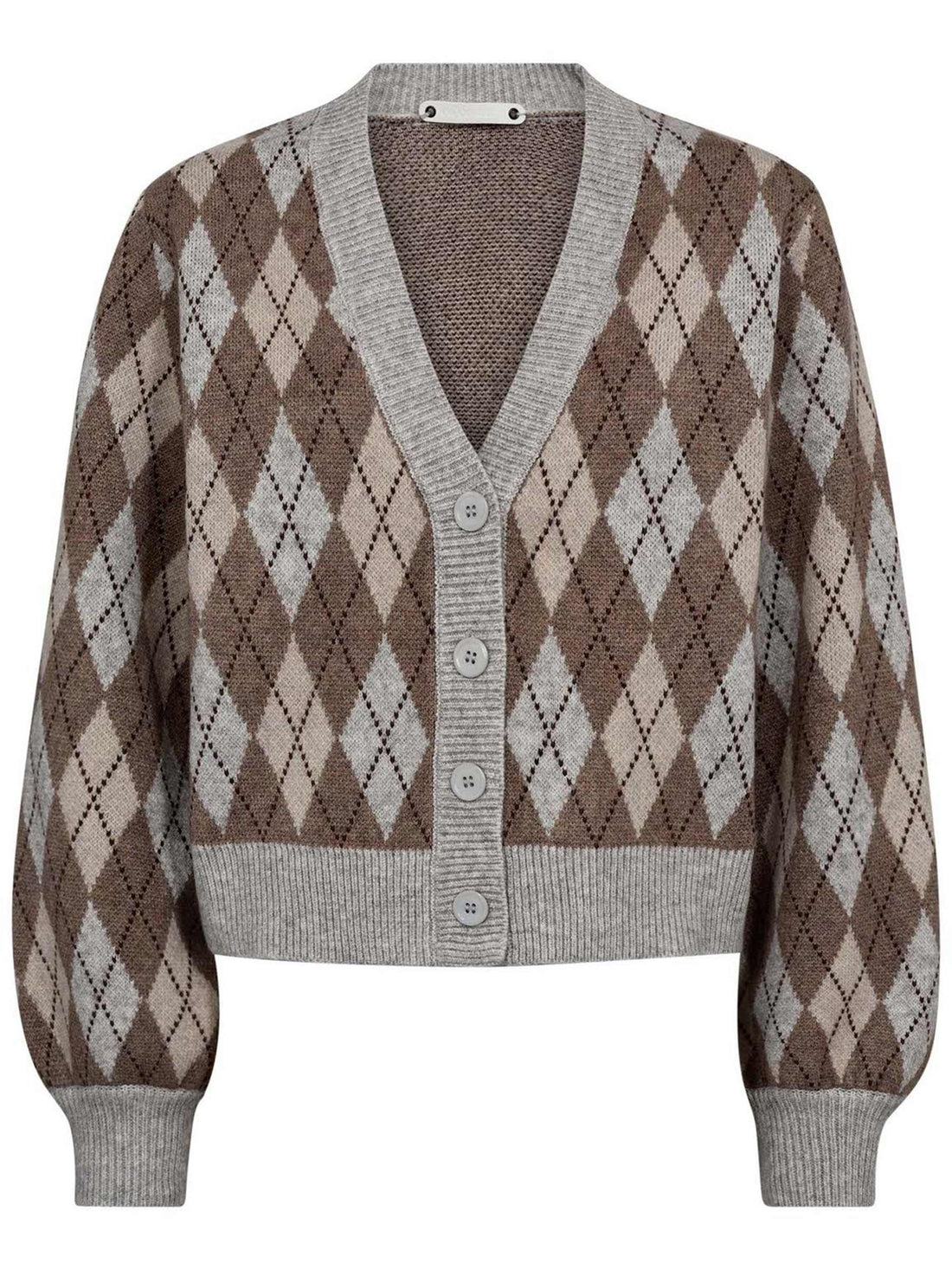 RowCC Check Cardigan - Walnut
