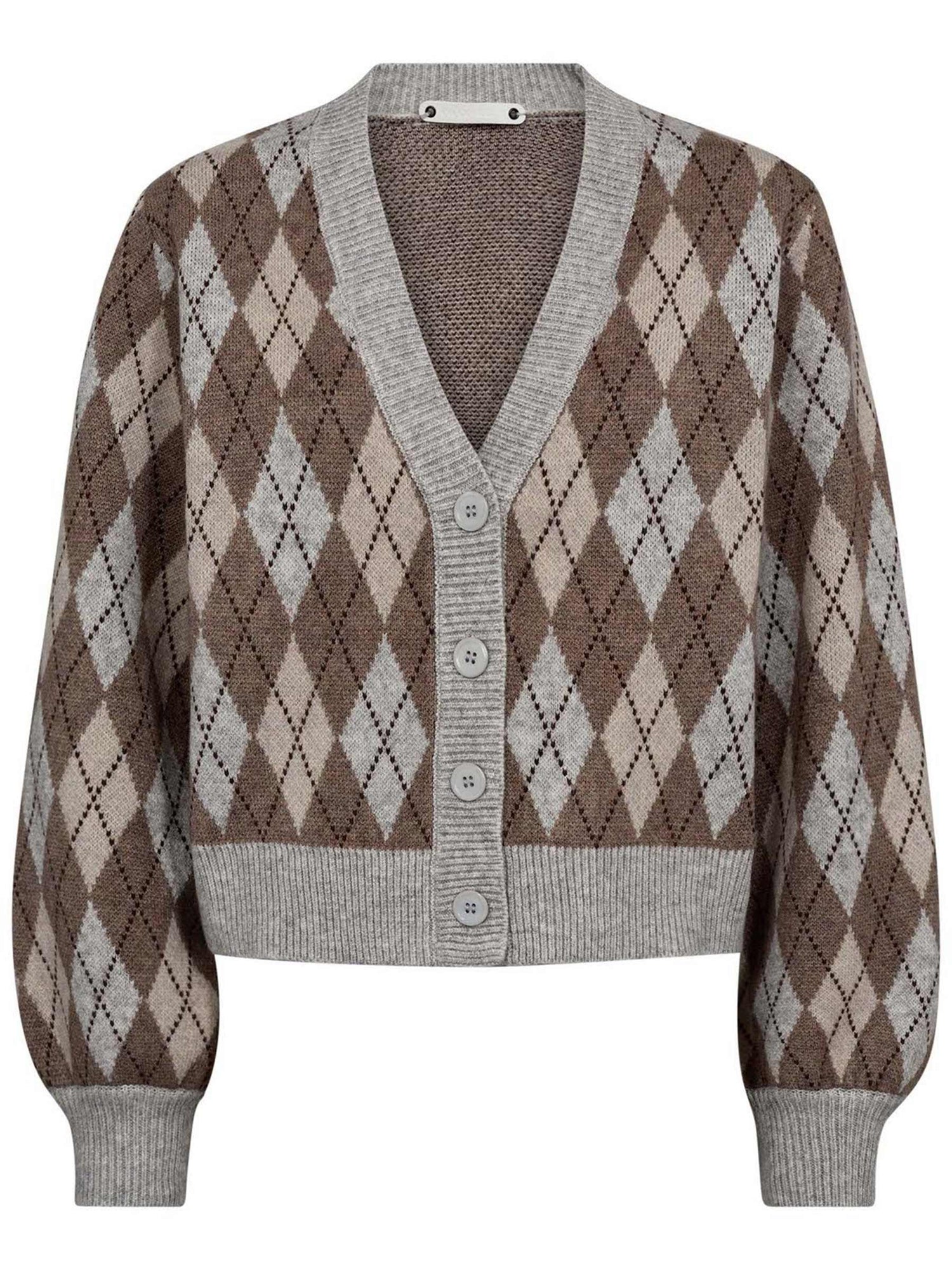 RowCC Check Cardigan - Walnut