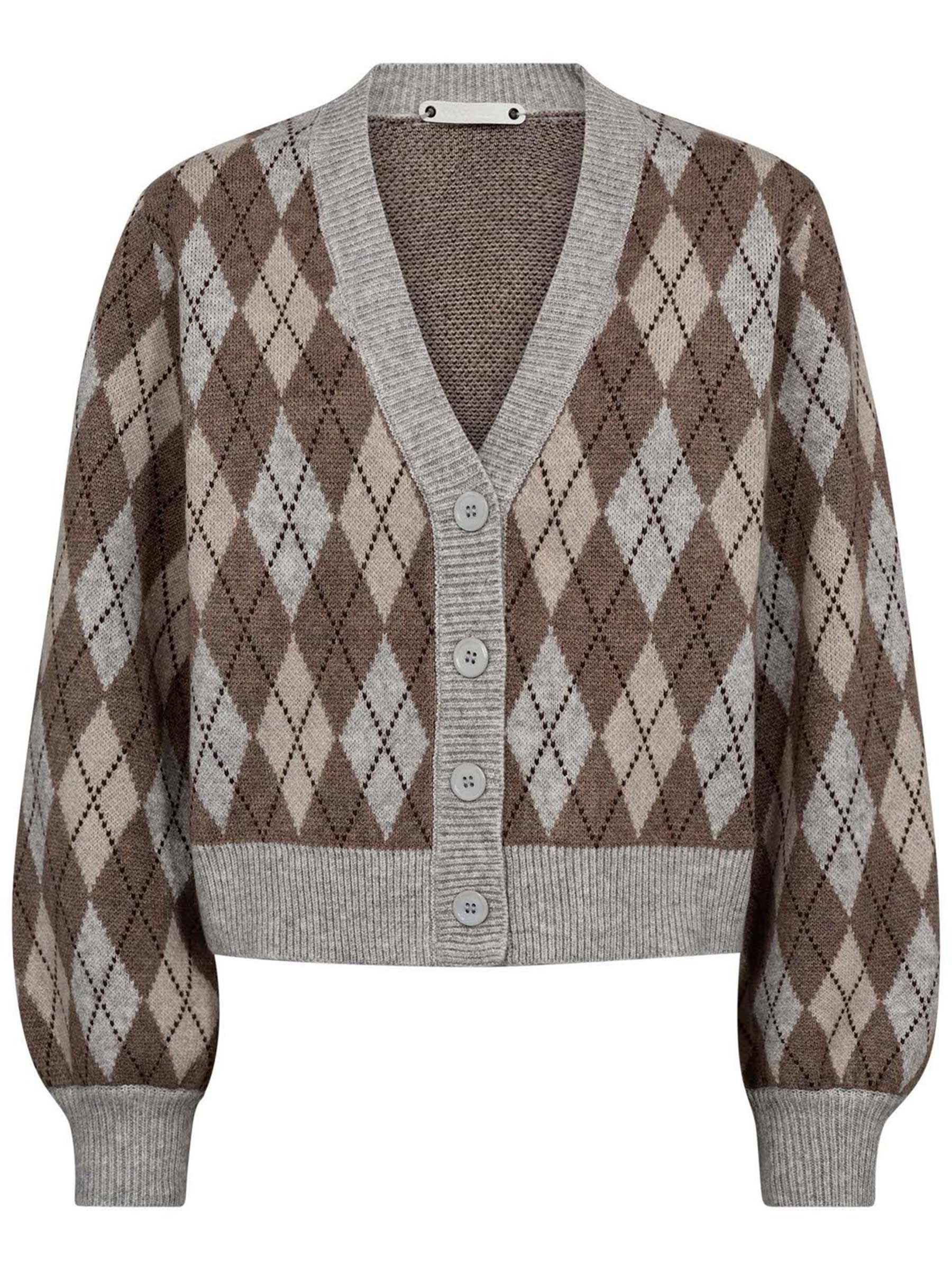 RowCC Check Cardigan - Walnut