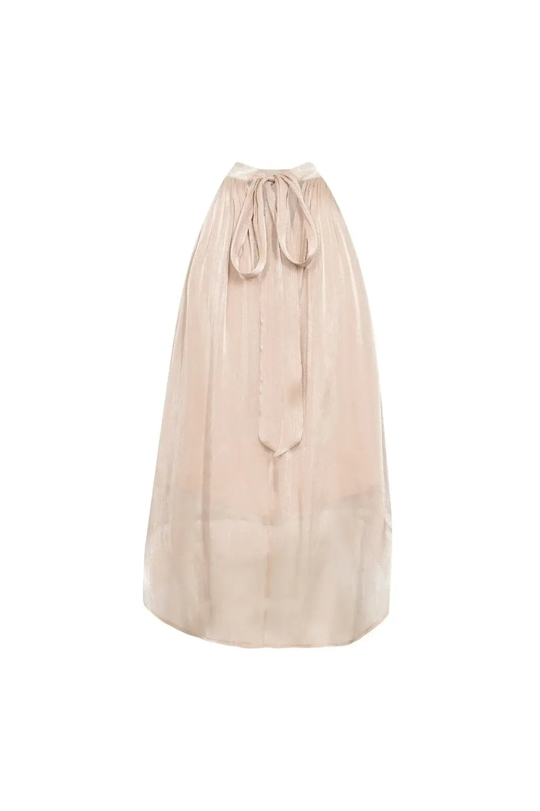 BariCC Beaded Halter Top - Champagne