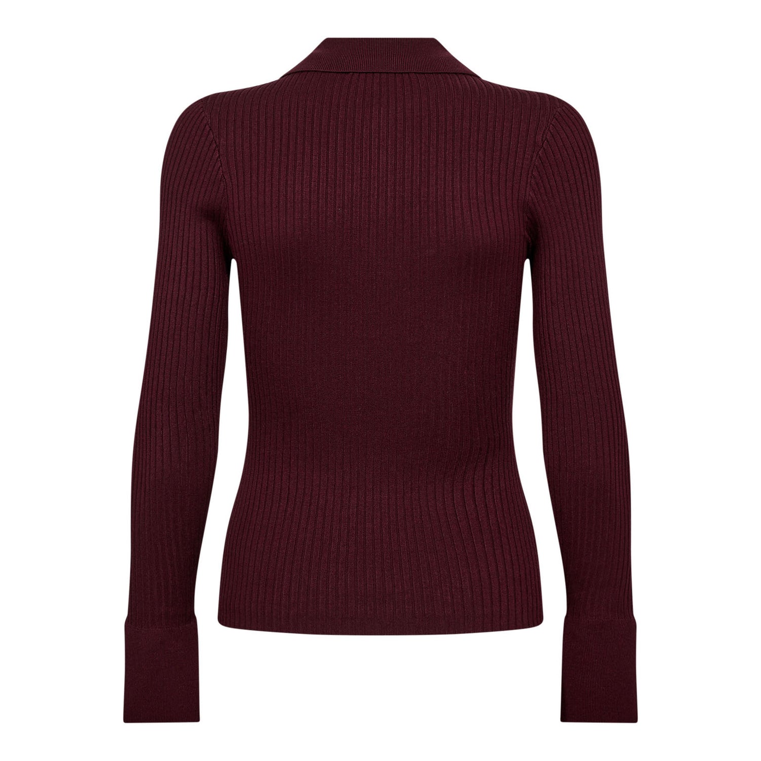 BonnyCC Polo LS Knit - Winered