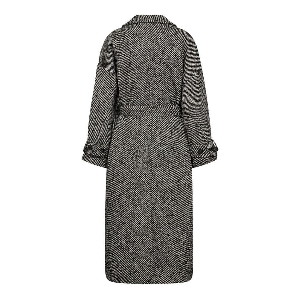 ClaraCC Raglan Coat - OffWhite-Black