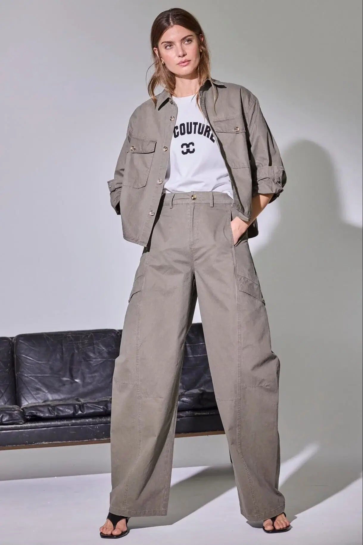 EvelynCC Barrel Pant - Army