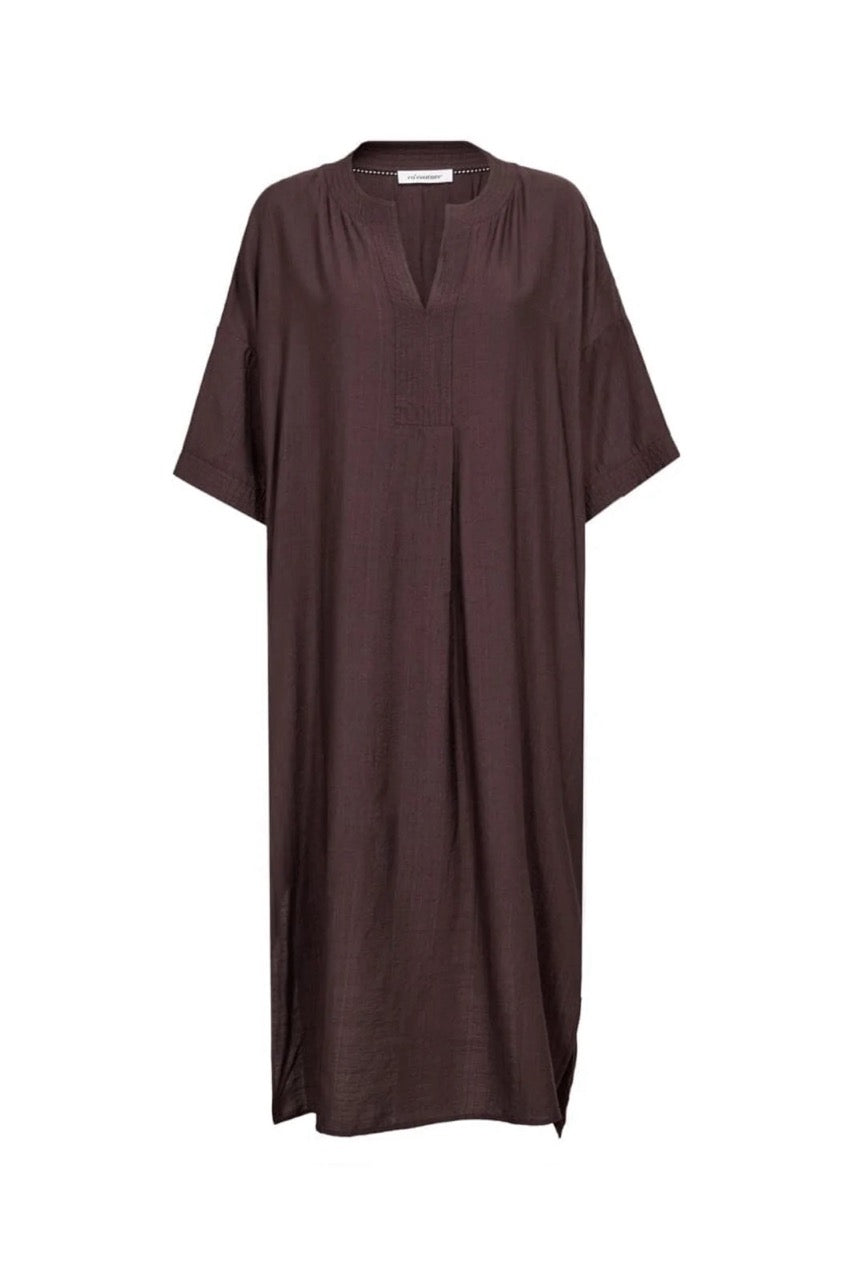 HeraCC Tunic V-Dress - Dark Brown