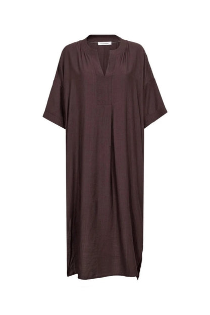 HeraCC Tunic V-Dress - Dark Brown
