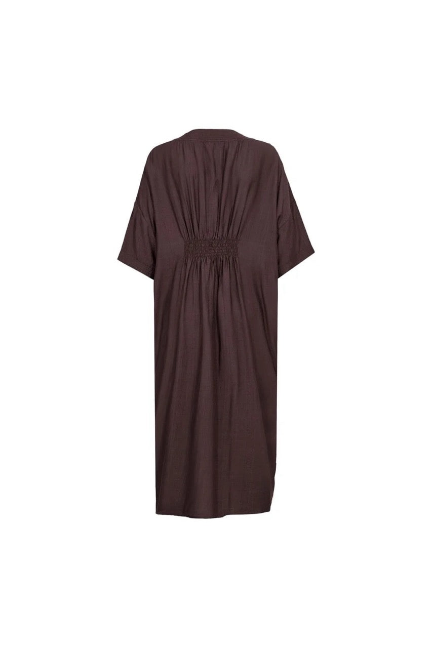 HeraCC Tunic V-Dress - Dark Brown