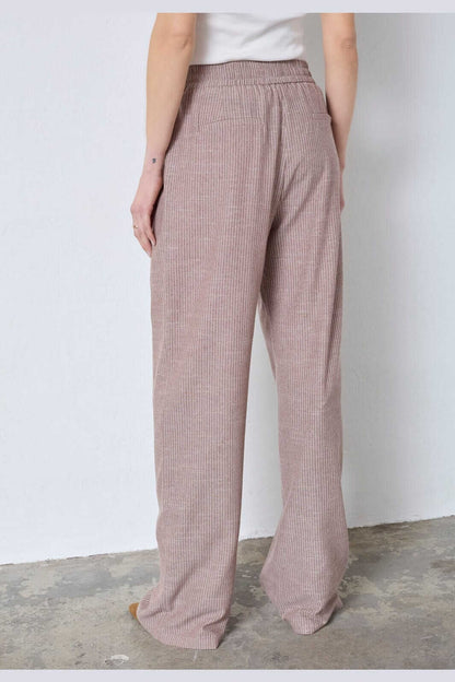 JihoCC Stripe Pant - Brown