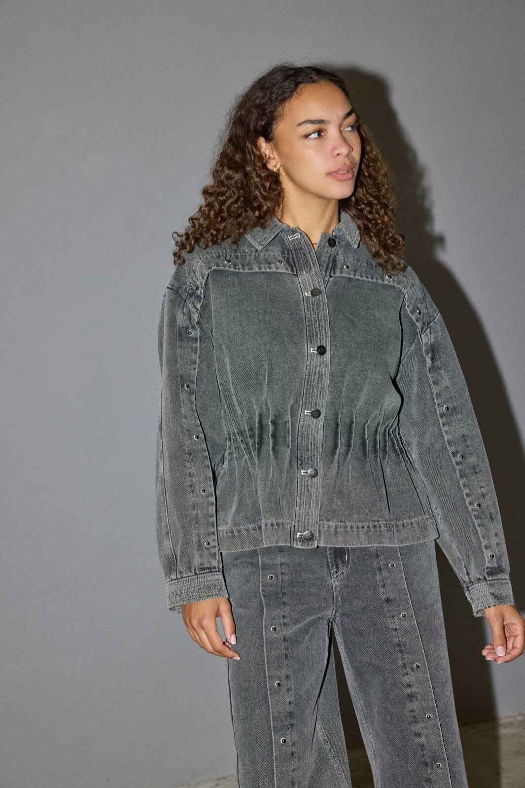 KellanCC Denim Jacket - Mid Grey