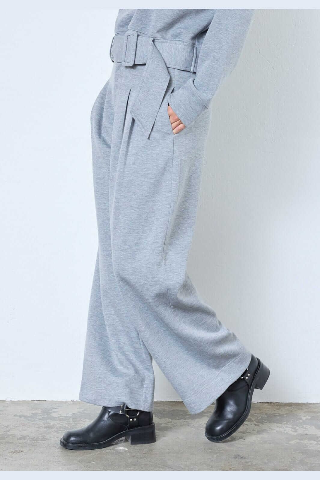 LanceCC Pleat Sweatpant - Grey Melange