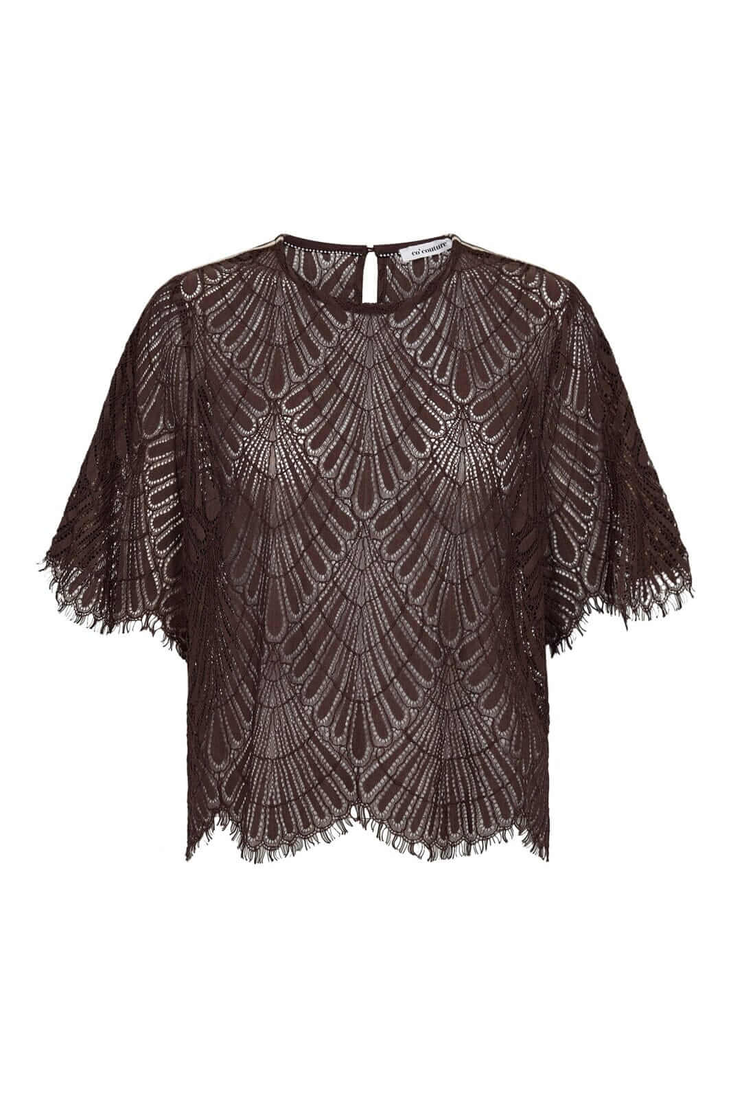 LetiCC Lace Blouse - Dark Brown