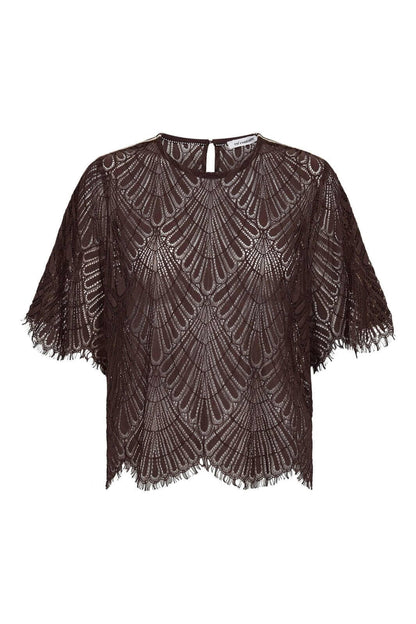 LetiCC Lace Blouse - Dark Brown