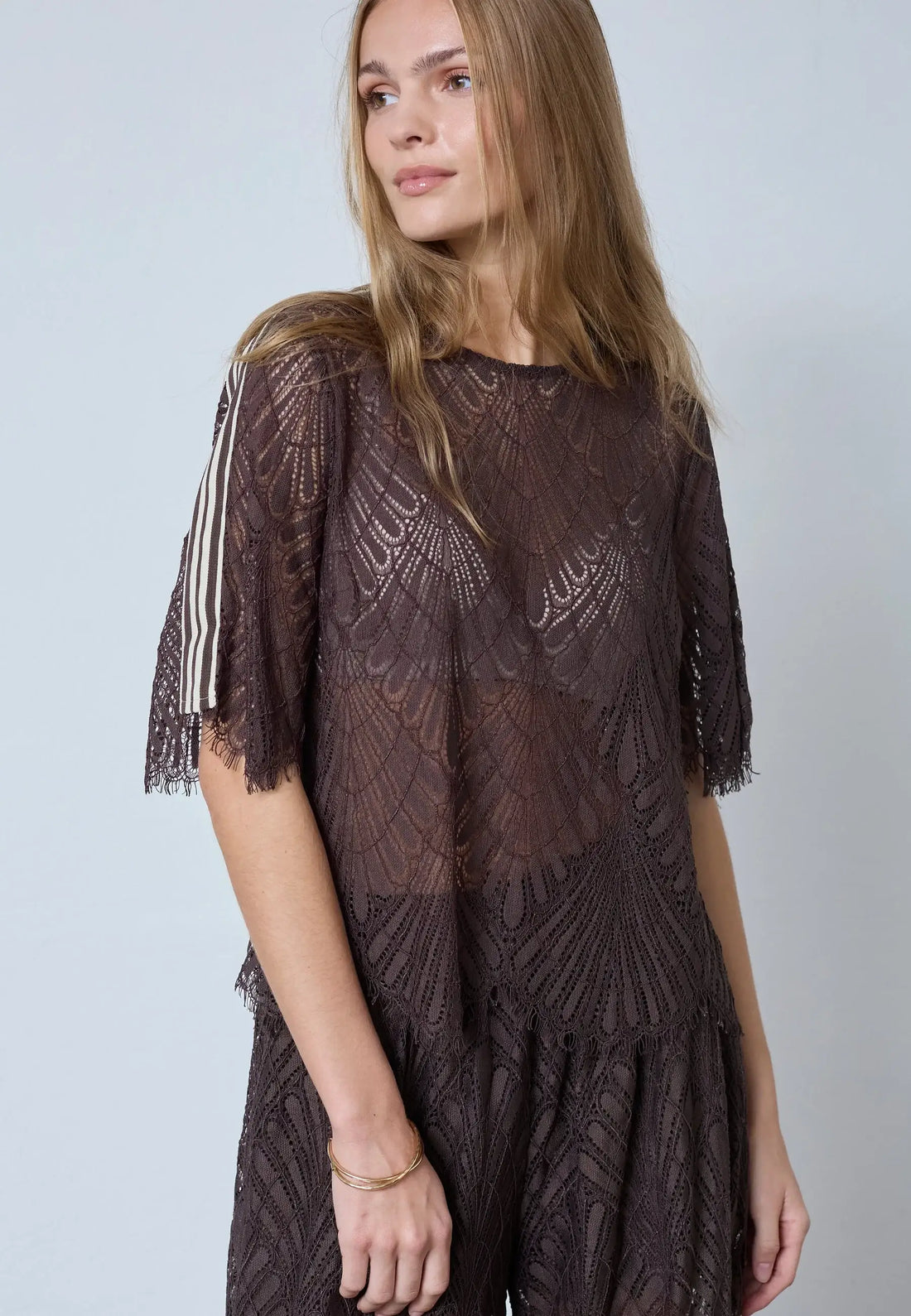 LetiCC Lace Blouse - Dark Brown