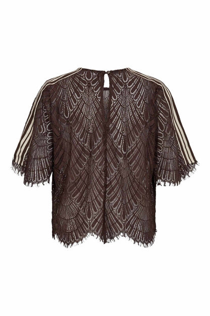 LetiCC Lace Blouse - Dark Brown