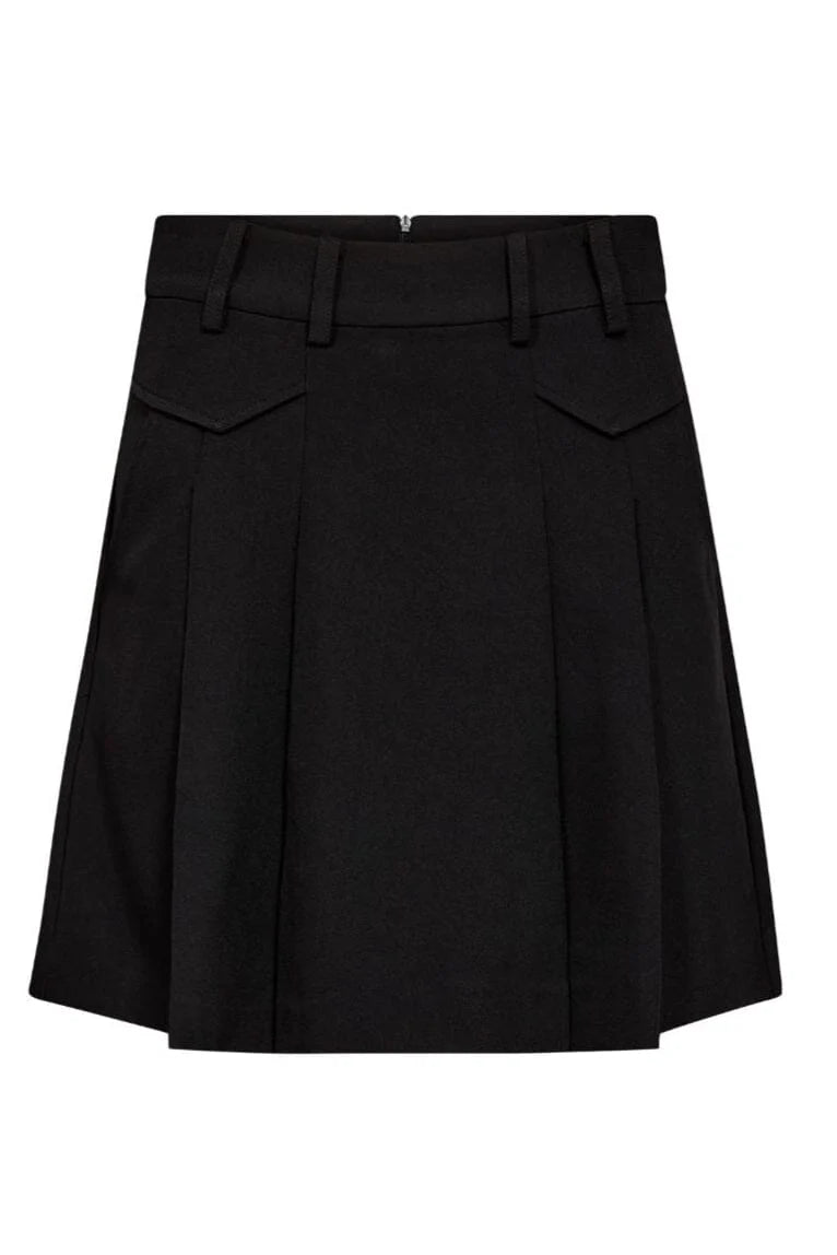 LunaCC Pocket Pleat Mini Skirt - Black
