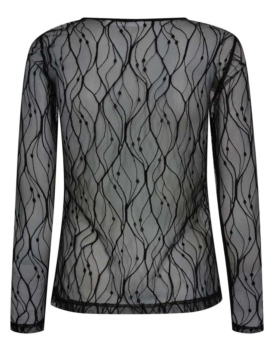 MercyCC Mesh O-Blouse - Black
