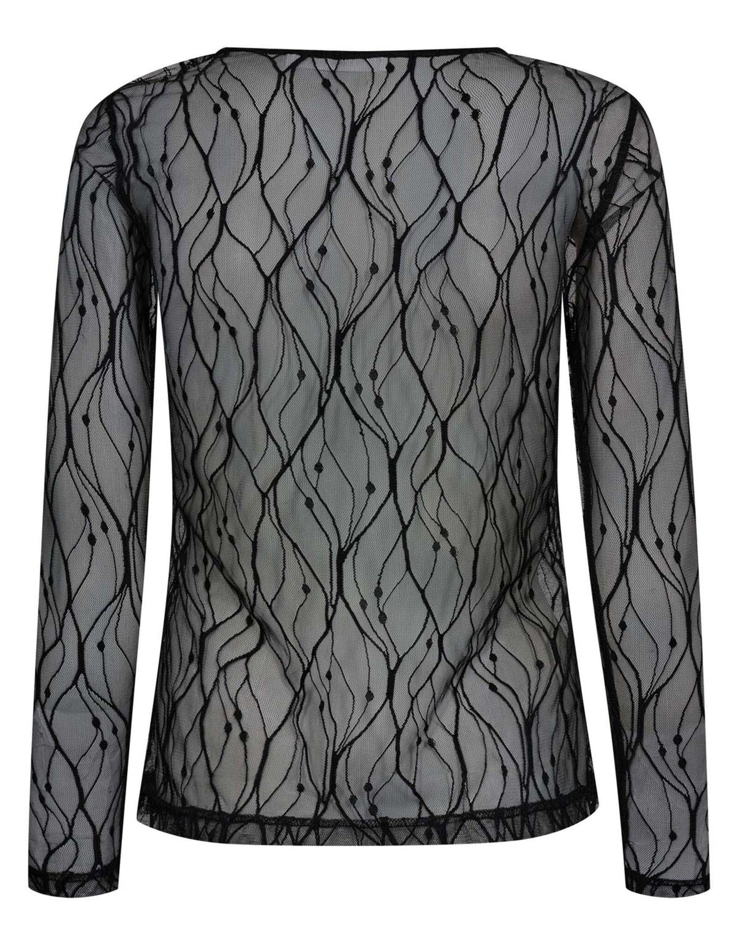 MercyCC Mesh O-Blouse - Black
