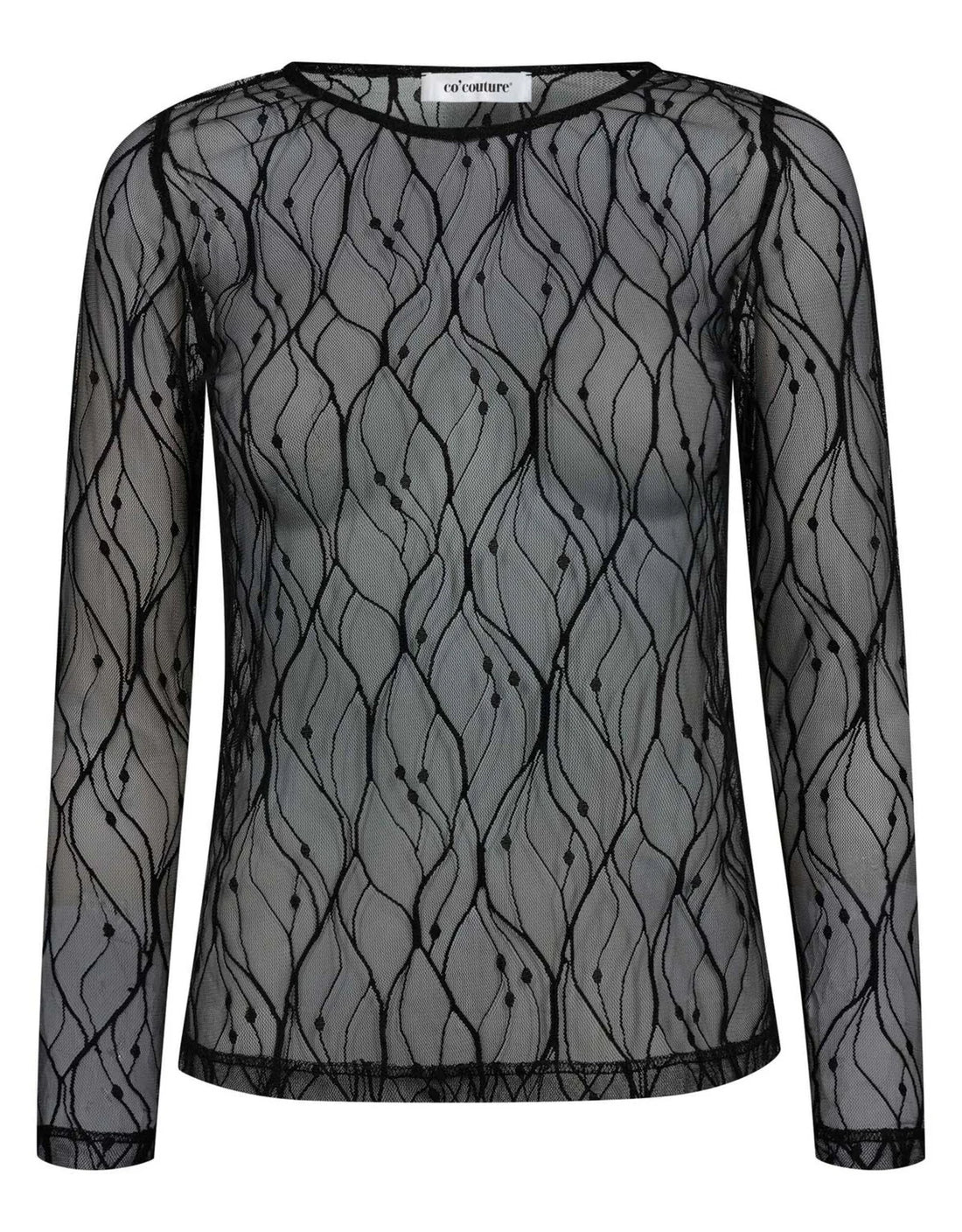 MercyCC Mesh O-Blouse - Black